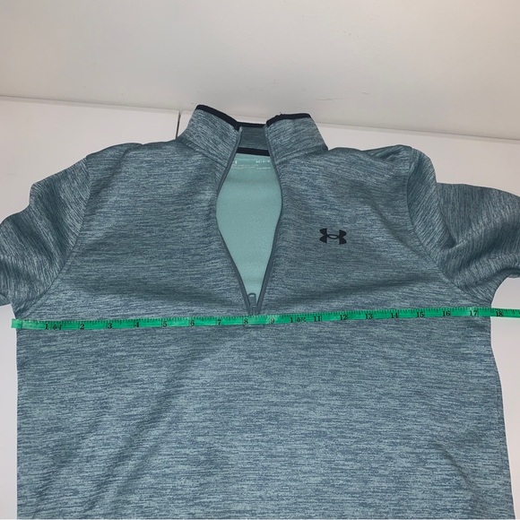 Under Armour COLDGEAR 1/4 Zip FLEECE Lined Sweater Jacket Men Med Long Sleeve - Picture 12 of 14